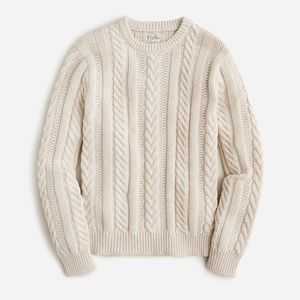 J. Crew Heritage Cotton Cable-Knit Sweater